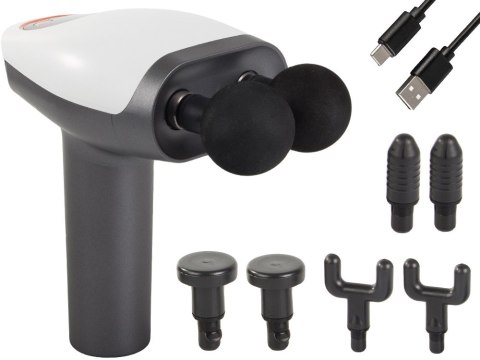 Pistolet do masażu bezprzewodowy lcd mocny zestaw 8 końcówek do pleców Pistolet do masażu bezprzewodowy lcd mocny zestaw 8 końcówek do pleców