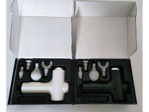 Pistolet do masażu pleców ciała nóg masażer mocny massage gun 4 końcówki Pistolet do masażu pleców ciała nóg masażer mocny massage gun 4 końcówki