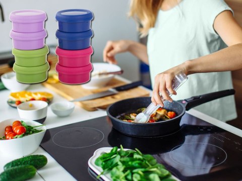 Pojemniki do sosów dipów na dipy sosy 80ml 8szt przykrywka zestaw dressing Pojemniki do sosów dipów na dipy sosy 80ml 8szt przykrywka zestaw dressing