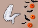Dekoracja halloween wisząca ozdoba duch biała krzyk szkielet zjawa 65cm