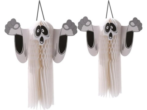 Duch zawieszka papierowa halloween duszek 3d składany z papieru dekoracja Duch zawieszka papierowa halloween duszek 3d składany z papieru dekoracja