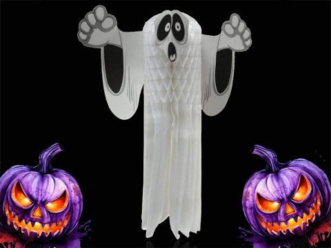 Duch zawieszka papierowa halloween duszek 3d składany z papieru dekoracja Duch zawieszka papierowa halloween duszek 3d składany z papieru dekoracja