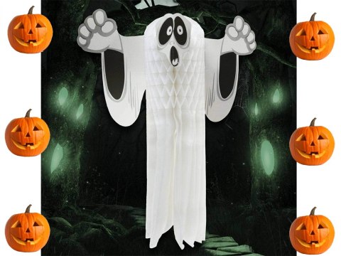 Duch zawieszka papierowa halloween duszek 3d składany z papieru dekoracja Duch zawieszka papierowa halloween duszek 3d składany z papieru dekoracja