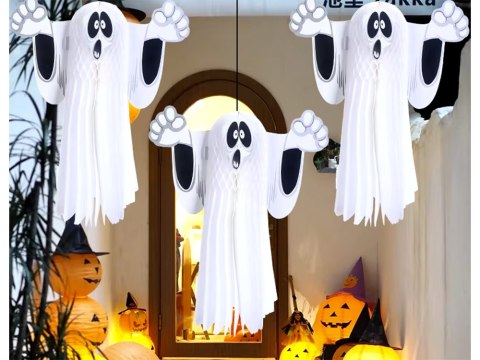Duch zawieszka papierowa halloween duszek 3d składany z papieru dekoracja Duch zawieszka papierowa halloween duszek 3d składany z papieru dekoracja