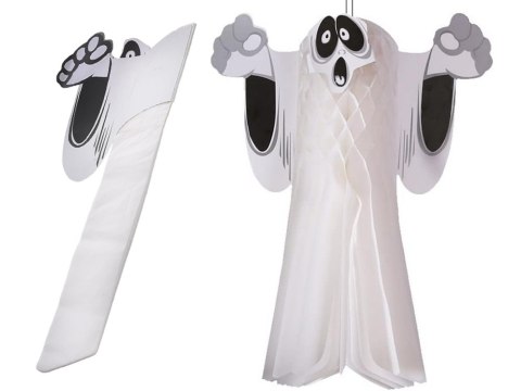 Duch zawieszka papierowa halloween duszek 3d składany z papieru dekoracja Duch zawieszka papierowa halloween duszek 3d składany z papieru dekoracja