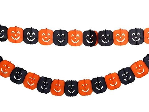Girlanda dekoracyjna na halloween dynia/pająk papierowa długa 3 metry Girlanda dekoracyjna na halloween dynia/pająk papierowa długa 3 metry