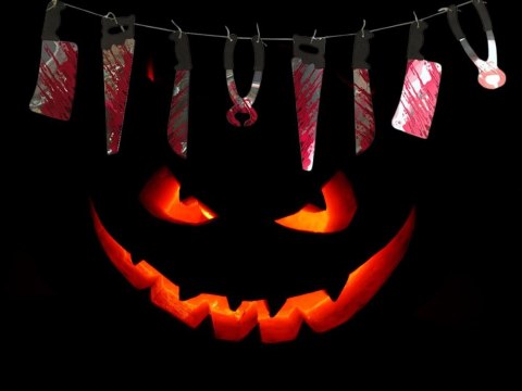 Girlanda halloween 2m noże narzędzia tasak zakrwawione dekoracja halloween Girlanda halloween 2m noże narzędzia tasak zakrwawione dekoracja halloween