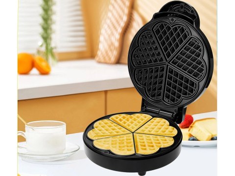Gofrownica mocna 5 puszystych gofrów opiekacz na gofry serca 1000w Gofrownica mocna 5 puszystych gofrów opiekacz na gofry serca 1000w