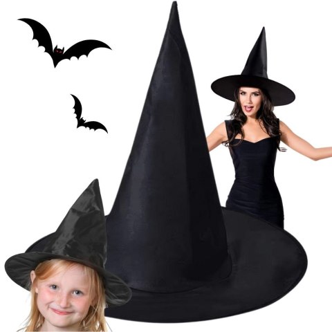 Kapelusz czarownicy halloween wiedźmy strój czarownicy czarny Kapelusz czarownicy halloween wiedźmy strój czarownicy czarny