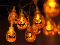 Lampki 10 led wiszące dynie halloween 200cm świecąca dekoracja ozdoba dynia
