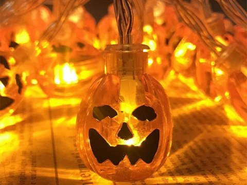Lampki 10 led wiszące dynie halloween 200cm świecąca dekoracja ozdoba dynia Lampki 10 led wiszące dynie halloween 200cm świecąca dekoracja ozdoba dynia