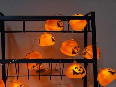 Lampki 10 led wiszące dynie halloween 200cm świecąca dekoracja ozdoba dynia Lampki 10 led wiszące dynie halloween 200cm świecąca dekoracja ozdoba dynia