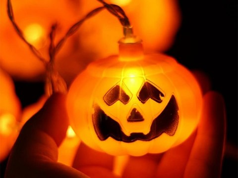 Lampki 10 led wiszące dynie halloween 200cm świecąca dekoracja ozdoba dynia Lampki 10 led wiszące dynie halloween 200cm świecąca dekoracja ozdoba dynia
