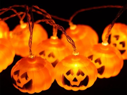 Lampki 10 led wiszące dynie halloween 200cm świecąca dekoracja ozdoba dynia Lampki 10 led wiszące dynie halloween 200cm świecąca dekoracja ozdoba dynia