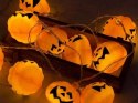 Lampki 10 led wiszące dynie halloween 200cm świecąca dekoracja ozdoba dynia