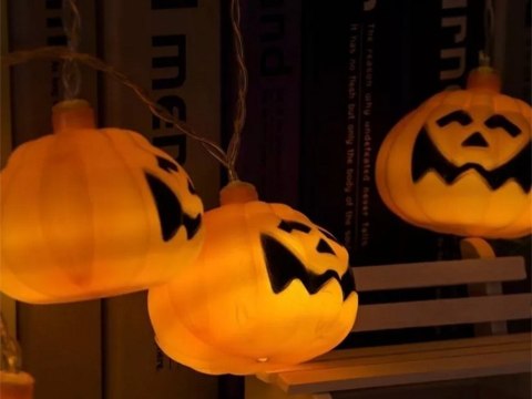 Lampki 10 led wiszące dynie halloween 200cm świecąca dekoracja ozdoba dynia Lampki 10 led wiszące dynie halloween 200cm świecąca dekoracja ozdoba dynia