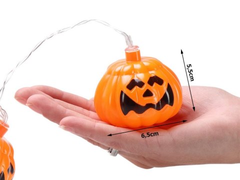 Lampki 10 led wiszące dynie halloween 200cm świecąca dekoracja ozdoba dynia Lampki 10 led wiszące dynie halloween 200cm świecąca dekoracja ozdoba dynia