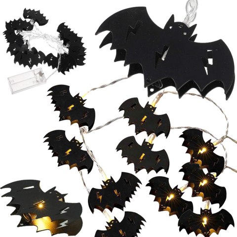 Lampki nietoperz 10 led wiszące halloween 200cm świecąca dekoracja ozdoba Lampki nietoperz 10 led wiszące halloween 200cm świecąca dekoracja ozdoba