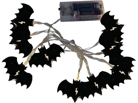 Lampki nietoperz 10 led wiszące halloween 200cm świecąca dekoracja ozdoba Lampki nietoperz 10 led wiszące halloween 200cm świecąca dekoracja ozdoba