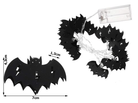Lampki nietoperz 10 led wiszące halloween 200cm świecąca dekoracja ozdoba Lampki nietoperz 10 led wiszące halloween 200cm świecąca dekoracja ozdoba