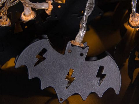 Lampki nietoperz 10 led wiszące halloween 200cm świecąca dekoracja ozdoba Lampki nietoperz 10 led wiszące halloween 200cm świecąca dekoracja ozdoba