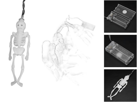 Łańcuch świetlny girlanda led halloween szkielet 2m 10 szkieletów wisząca Łańcuch świetlny girlanda led halloween szkielet 2m 10 szkieletów wisząca