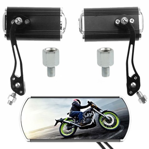 Lusterko motocyklowe aluminiowe lekkie mocowanie m10 z przejściówką do m8 Lusterko motocyklowe aluminiowe lekkie mocowanie m10 z przejściówką do m8