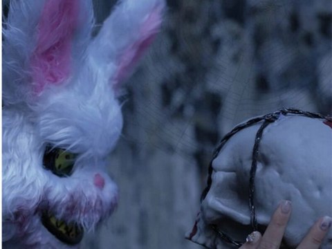 Maska na halloween królik upiorny stwór potwór przebranie strój psychopata Maska na halloween królik upiorny stwór potwór przebranie strój psychopata