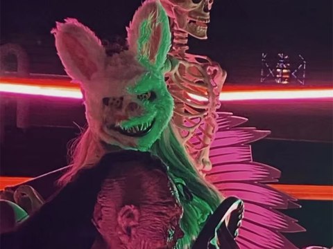 Maska na halloween królik upiorny stwór potwór przebranie strój psychopata Maska na halloween królik upiorny stwór potwór przebranie strój psychopata