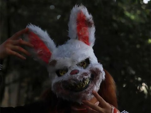 Maska na halloween królik upiorny stwór potwór przebranie strój psychopata Maska na halloween królik upiorny stwór potwór przebranie strój psychopata