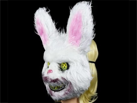 Maska na halloween królik upiorny stwór potwór przebranie strój psychopata Maska na halloween królik upiorny stwór potwór przebranie strój psychopata