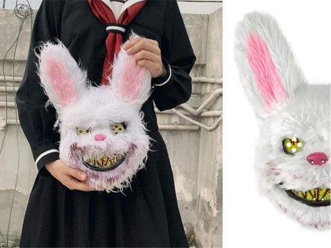 Maska na halloween królik upiorny stwór potwór przebranie strój psychopata Maska na halloween królik upiorny stwór potwór przebranie strój psychopata