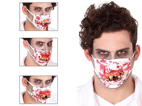 Maska z zębami krwawa na halloweenowa horror przebranie strój na halloween Maska z zębami krwawa na halloweenowa horror przebranie strój na halloween