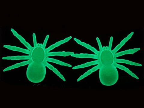 Pająk halloween 2 szt duże dekoracja straszne pająki 11cm fluorescencyjny Pająk halloween 2 szt duże dekoracja straszne pająki 11cm fluorescencyjny