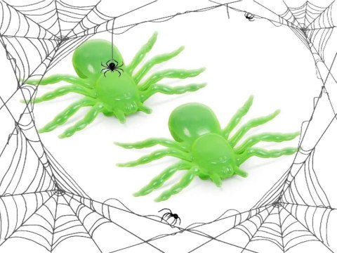 Pająk halloween 2 szt duże dekoracja straszne pająki 11cm fluorescencyjny Pająk halloween 2 szt duże dekoracja straszne pająki 11cm fluorescencyjny