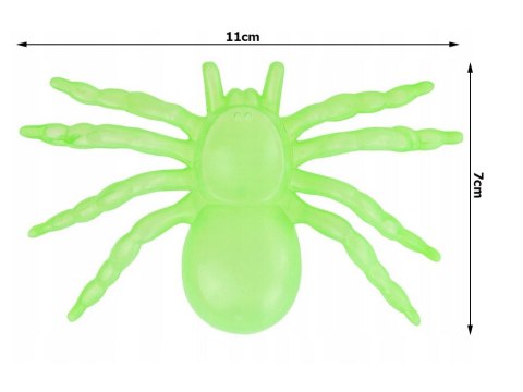 Pająk halloween 2 szt duże dekoracja straszne pająki 11cm fluorescencyjny Pająk halloween 2 szt duże dekoracja straszne pająki 11cm fluorescencyjny