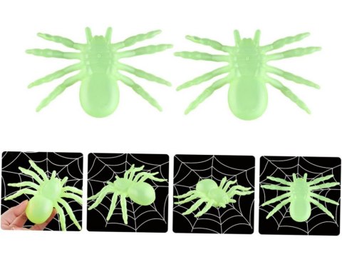 Pająk halloween 2 szt duże dekoracja straszne pająki 11cm fluorescencyjny Pająk halloween 2 szt duże dekoracja straszne pająki 11cm fluorescencyjny