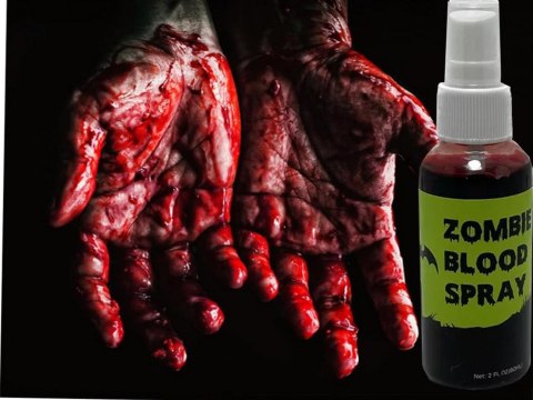 Sztuczna krew spray płyn na halloween zmywalna do makijażu przebranie 60ml Sztuczna krew spray płyn na halloween zmywalna do makijażu przebranie 60ml