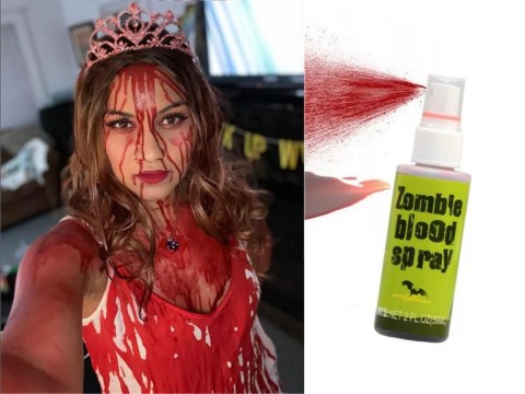Sztuczna krew spray płyn na halloween zmywalna do makijażu przebranie 60ml Sztuczna krew spray płyn na halloween zmywalna do makijażu przebranie 60ml