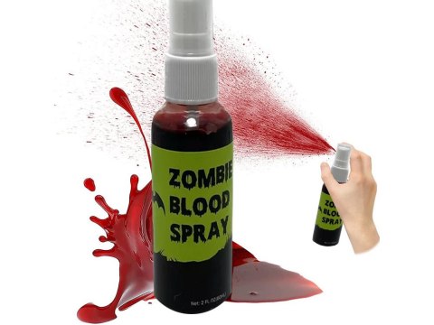 Sztuczna krew spray płyn na halloween zmywalna do makijażu przebranie 60ml Sztuczna krew spray płyn na halloween zmywalna do makijażu przebranie 60ml