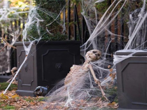 Sztuczna pajęczyna biała z 4 pająkami halloween dekoracja rozciągliwa Sztuczna pajęczyna biała z 4 pająkami halloween dekoracja rozciągliwa