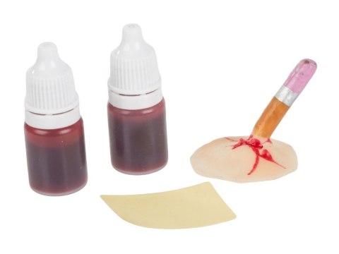 Sztuczna rana makeup kit zestaw do makijażu halloween z krwią wbity ołówek Sztuczna rana makeup kit zestaw do makijażu halloween z krwią wbity ołówek