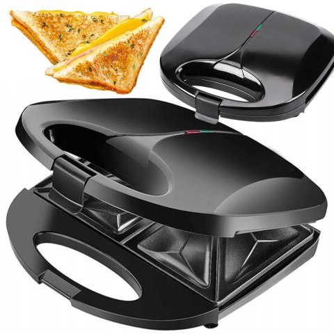 Toster opiekacz do kanapek tostów grzanek 750w sandwich podwójny czarny Toster opiekacz do kanapek tostów grzanek 750w sandwich podwójny czarny