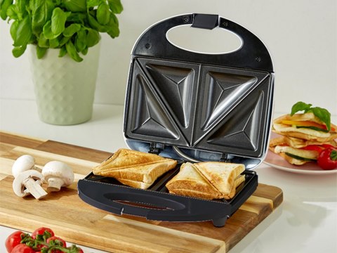 Toster opiekacz do kanapek tostów grzanek 750w sandwich podwójny czarny Toster opiekacz do kanapek tostów grzanek 750w sandwich podwójny czarny