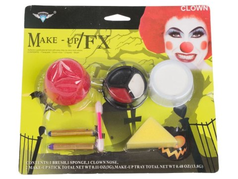 Zestaw do makijażu klaun z nosem na halloween makeup do cosplay makijaż Zestaw do makijażu klaun z nosem na halloween makeup do cosplay makijaż