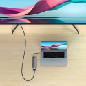 METAL GLEAM SERIES STACJA DOKUJĄCA HUB 6W1 USB-C HDMI 3XUSB 3.2 POWER DELIVERY VGA SZARY