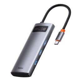 MULTIFUNKCJONALNY HUB USB 5W1 USB-C PD 100W HDMI SZARY