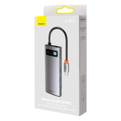 MULTIFUNKCJONALNY HUB USB 5W1 USB-C PD 100W HDMI SZARY MULTIFUNKCJONALNY HUB USB 5W1 USB-C PD 100W HDMI SZARY