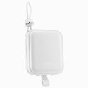 POWERBANK Z PODSTAWKĄ KABEL USB-C I IPHONE LIGHTNING CUTIE SERIES 10000MAH 22.5W BIAŁY