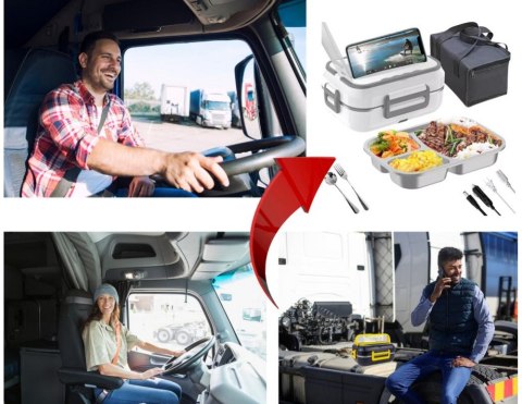 Elektryczny lunchbox pojemnik podgrzewany do auta ciężarówki pracy obiadowy Elektryczny lunchbox pojemnik podgrzewany do auta ciężarówki pracy obiadowy